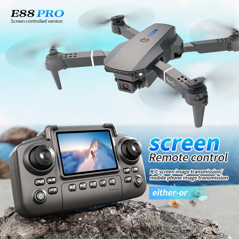 Profesyonel E88 PRO Drone, Ekr - Rc Helicopter Electric incelemesi ve fiyatı