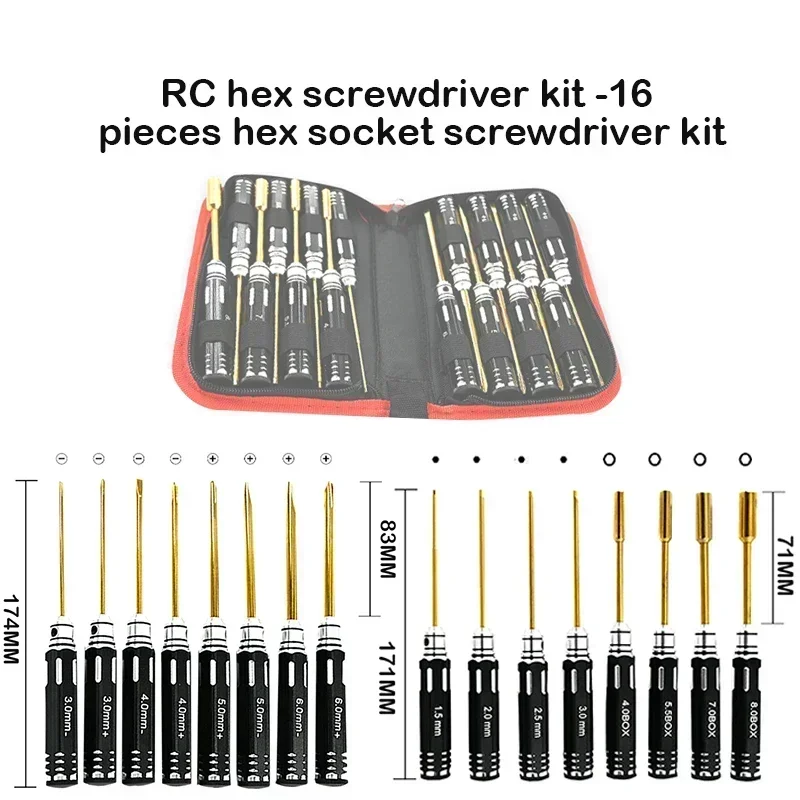 RC Hex Tornavida Seti - 16 Par - Rc Helicopter Tool Kit incelemesi ve fiyatı